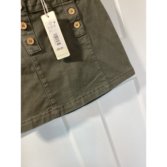NWT copper key girls size 4 olive green fall mini skirt - Picture 2 of 9